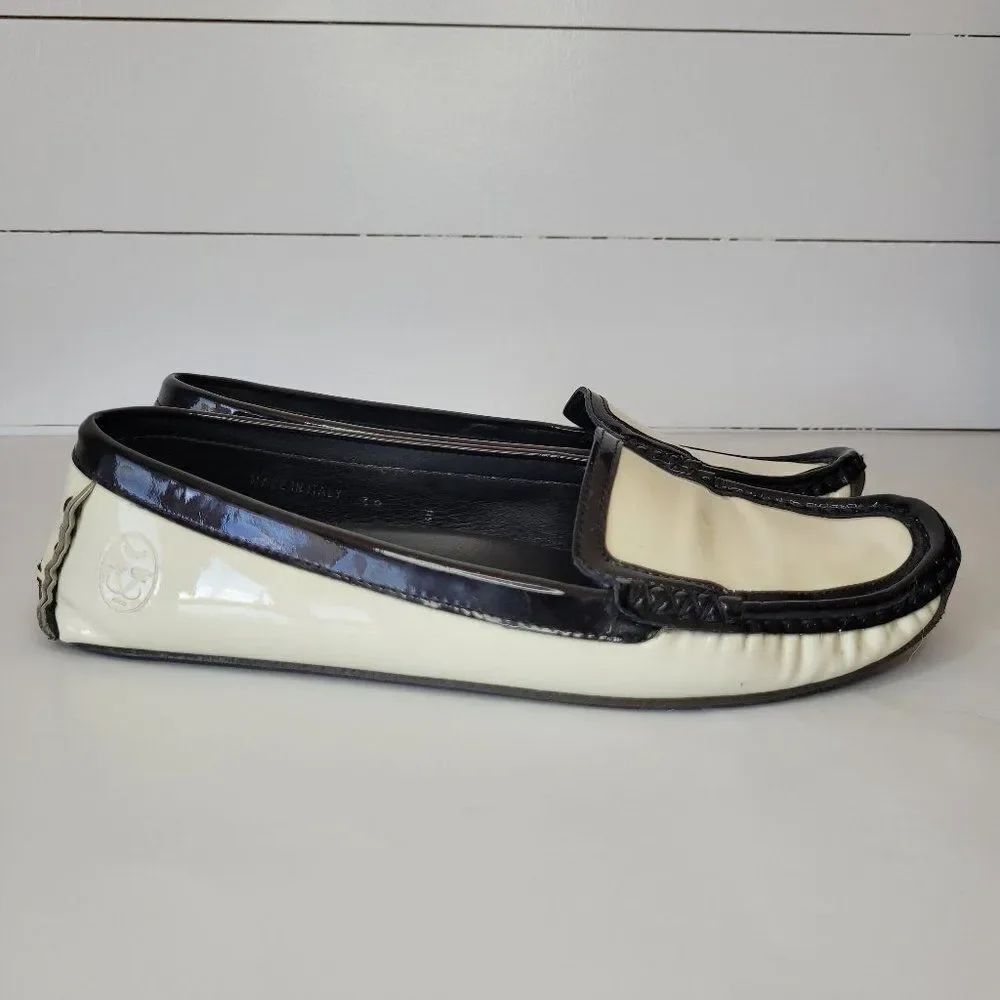 Frette Two-Tone Black and Cream Loafers